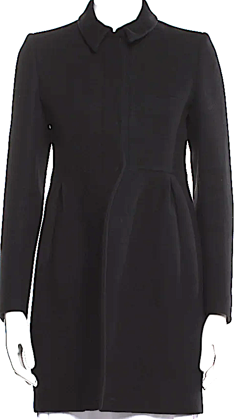 Miu Miu ITALY. Vintage 2010 Collection Black Wool Blend Coat