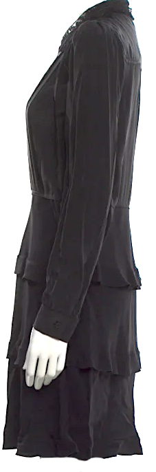 Miu Miu ITALY. 2016 Collection. Black Silk Mini Dress