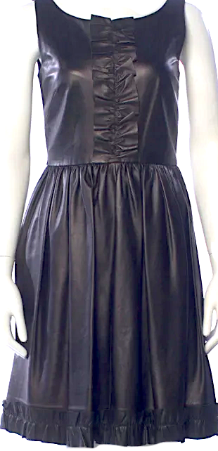 Miu Miu Italy. Vintage Midnite Blue Lambskin 2015 Collection Mini Dress