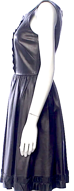 Miu Miu Italy. Vintage Midnite Blue Lambskin 2015 Collection Mini Dress