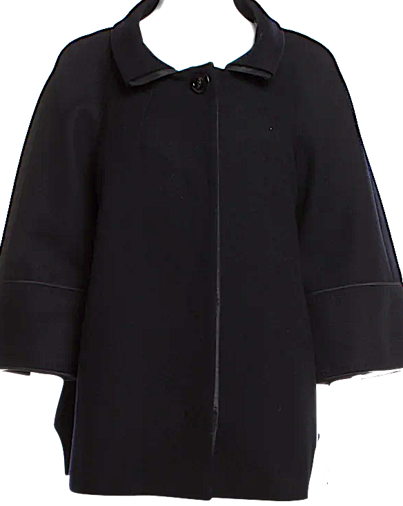 MAX MARA ITALY. Black Virgin Wool Jacket