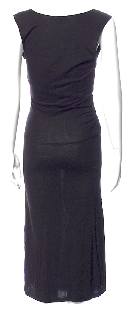 MOSCHINO ITALY. Black Viscose Long Dress