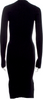 MUGLER PARIS. Black Viscose Blend Bodycon Long Sleeve Midi Dress