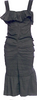 Nina Ricci  PARIS. Black Linen Midi Length Dress