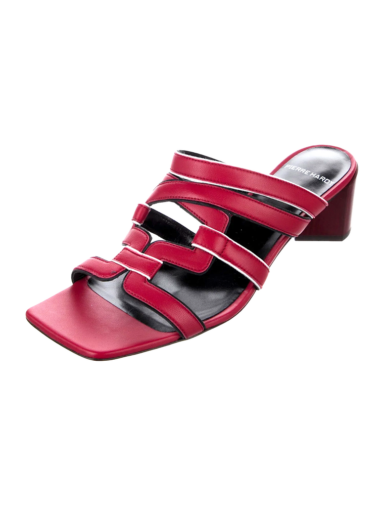 PIERRE HARDY Paris. Red NWOT. New. Leather Slide Sandals.