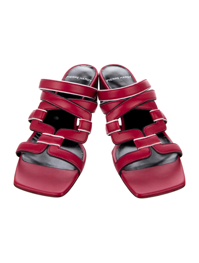 PIERRE HARDY Paris. Red NWOT. New. Leather Slide Sandals.