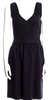 Prada Italy. Black Viscose/Poly Blend Knee-Length Dress