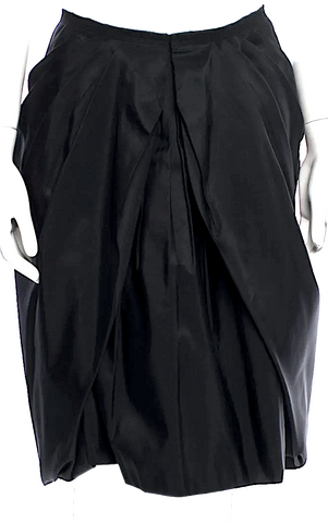 Jil Sander Black Wool Plunge Neckline Sweater Dress