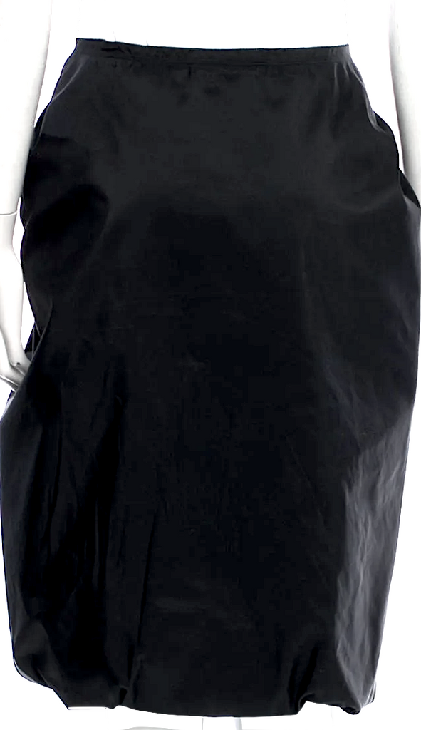 Prada Italy. Silk Blend Black Skirt from the 2000s Collection