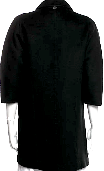 Prada ITALY.  2016 COLLECTION. Black Virgin Wool Coat