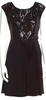 PRADA Italy. Black Lace Pattern Sequin Embellishments Mini Dress