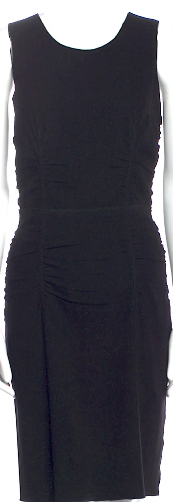 Prada Italy. Black Acetate Shift Style Dress