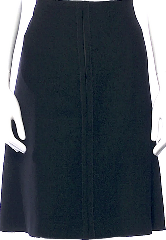 Prada Italy. Gray Pleated Round Neck Sleeveless Ruched Waist Midi Dress