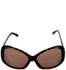 Prada Italy. Brown Tortoiseshell Acetate Oversize Sunglasses w/Case