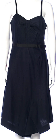 VERSACE Italy. VERSUS. Black Acetate Blend Square Neckline Long Slip Dress