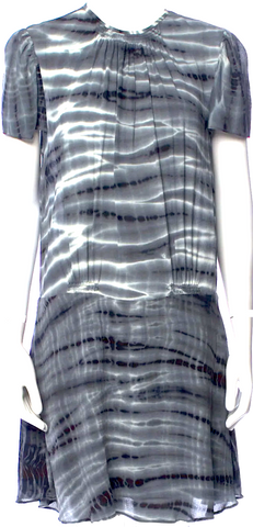 COMME DES GARÇONS Japan. Mixed Material PolyTech Blend Printed Dress