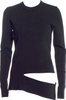 Proenza Schouler NY. Black Crew Neck Viscose Blend Long Sleeve Cut Out Top/Sweater