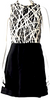Proenza Schouler NY. Abstract Design Sleeveless Top with Plain Skirt Bottom Dress