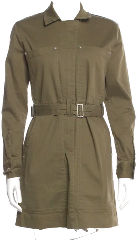 Miu Miu Italy. Pink Cotton Zipper Front Mini Dress