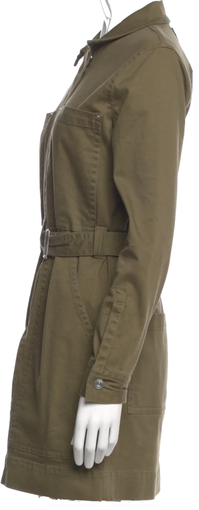 Proenza Schouler NY. Khaki Green Mini Dress