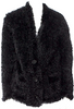 Proenza Schouler NY. Black Faux Fur Pile Jacket