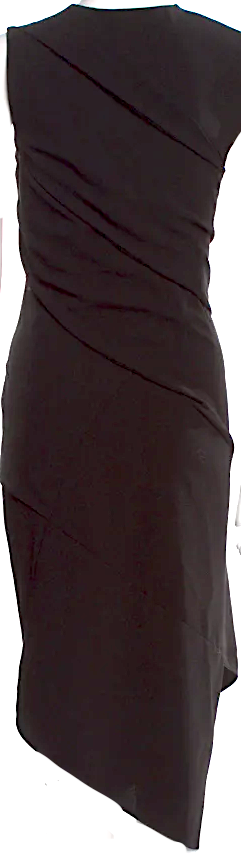 PROENZA SCHOULER NY. Black Pleats Accent Sheath Dress