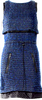 Proenza Schouler NY. Blue Wool Blend Tweed Pattern Mini Dress