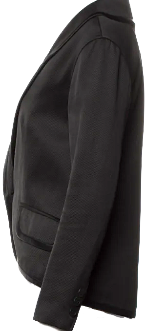 Proenza Schouler NY. Black Cotton Blend Shawl Collar Vintage Blazer