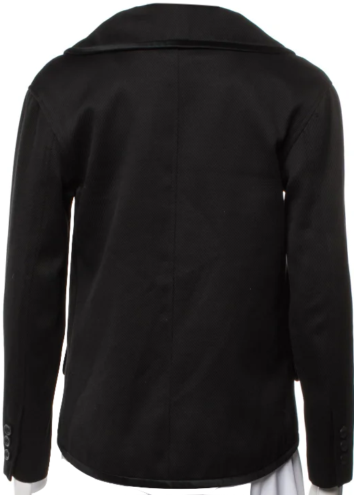 Proenza Schouler NY. Black Cotton Blend Shawl Collar Vintage Blazer