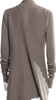 Rick Owens PARIS. Grey Striped V-Neck Open Sweater