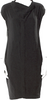 Rick Owens Paris. Black Acetate/Viscose Cowl Neck Knee-Length Dress