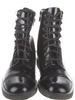Robert Clergerie Paris. Black Leather Handmade Combat Lace-Up Boots