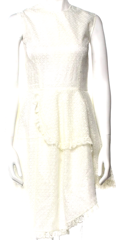 Simone Rocha UK. Neutrals Rayon Blend Layer Dress