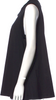 SIMONE ROCHA UK. Black Supima Cotton Cowl Neck Sleeveless Tunic