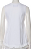 Simone Rocha UK. White Crew Neck Sleeveless Top