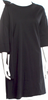 Simone Rocha UK. Oversized Black Supima Cotton 3/4 Sleeve Dress
