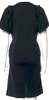 Simone Rocha UK. Black PolyTech Pearls Neck Embellishment Knee-Length Dress