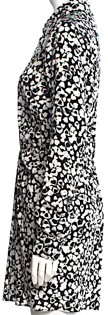 Saint Laurent Paris. Abstract Silk Knee-Length Dress