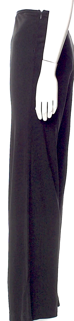 Sonia Rykiel Paris. Black Viscose Wide Leg Pants