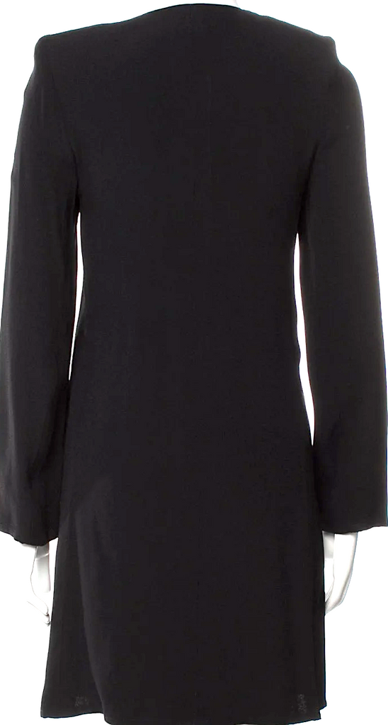 Sonia Rykiel Paris. Vintage Black Viscose/Acetate Mini Dress