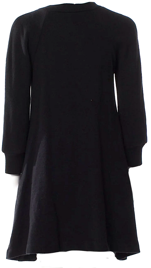Sonia Rykiel Paris. Black Wool Vintage Mini Dress