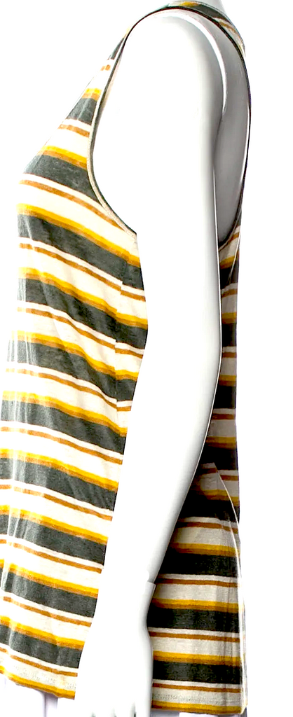 STELLA MCCARTNEY UK. GreenBeige Striped Linen Top