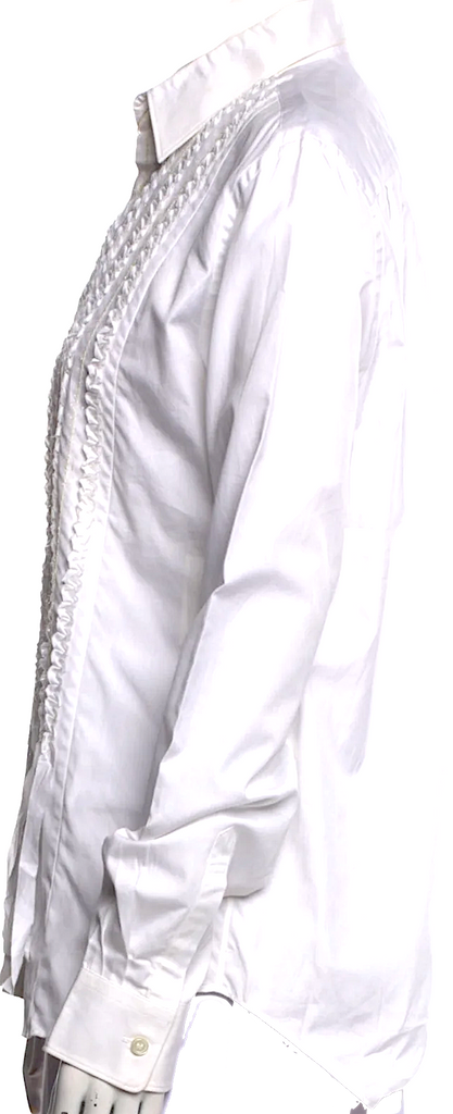 Comme des Garçons Japan. TAO. White Cotton Long Sleeve Button-Up Top