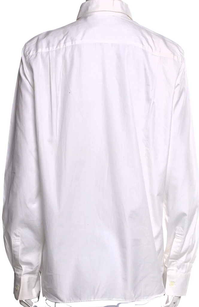 Comme des Garçons Japan. TAO. White Cotton Long Sleeve Button-Up Top