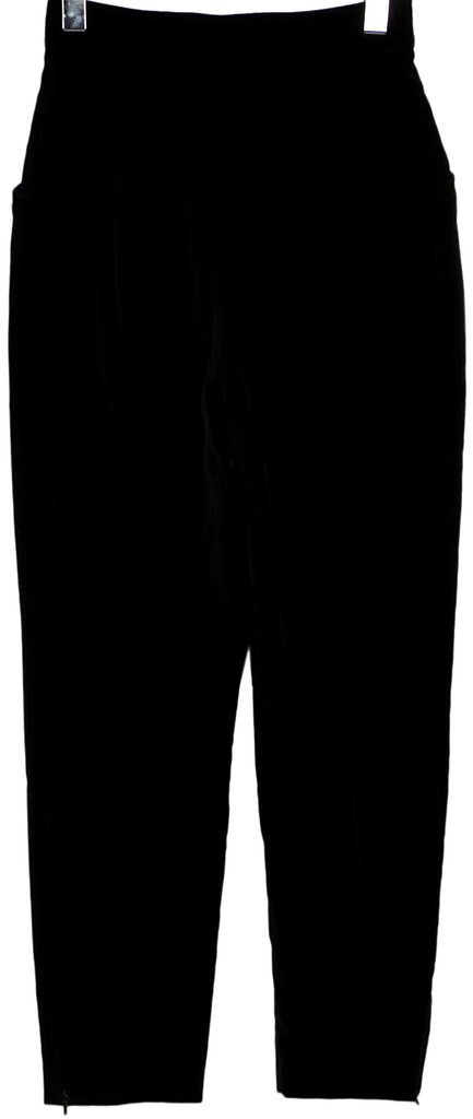 Thierry Mugler Paris.  Black Cotton Straight Leg Pants