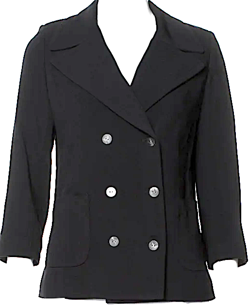 The Row NY Black Double Breasted Wool Blend Blazer
