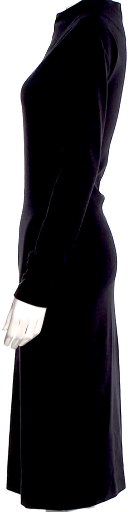 Tomas Maier (Bottega Veneta) Black Viscose/Nylon Midi Length Dress