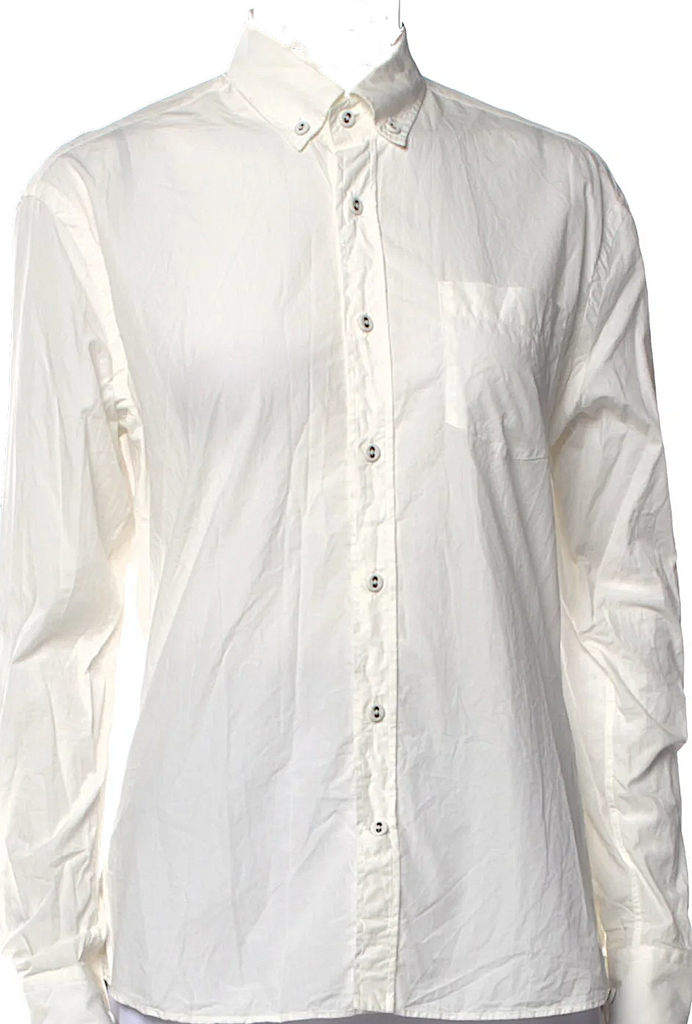 Tomas Maier (Old Bottega) Italy. White Cotton Classic Long Sleeve Button-Up Top