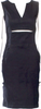 Tomas Maier (OLD BOTTEGA) Midnight Blue Cut-Out Accent Cotton/Elastane Shift Dress