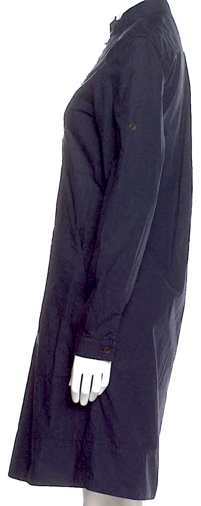 Tomas Maier (Bottega Veneta Designer) Blue Cotton Mock Neck Knee-Length Dress